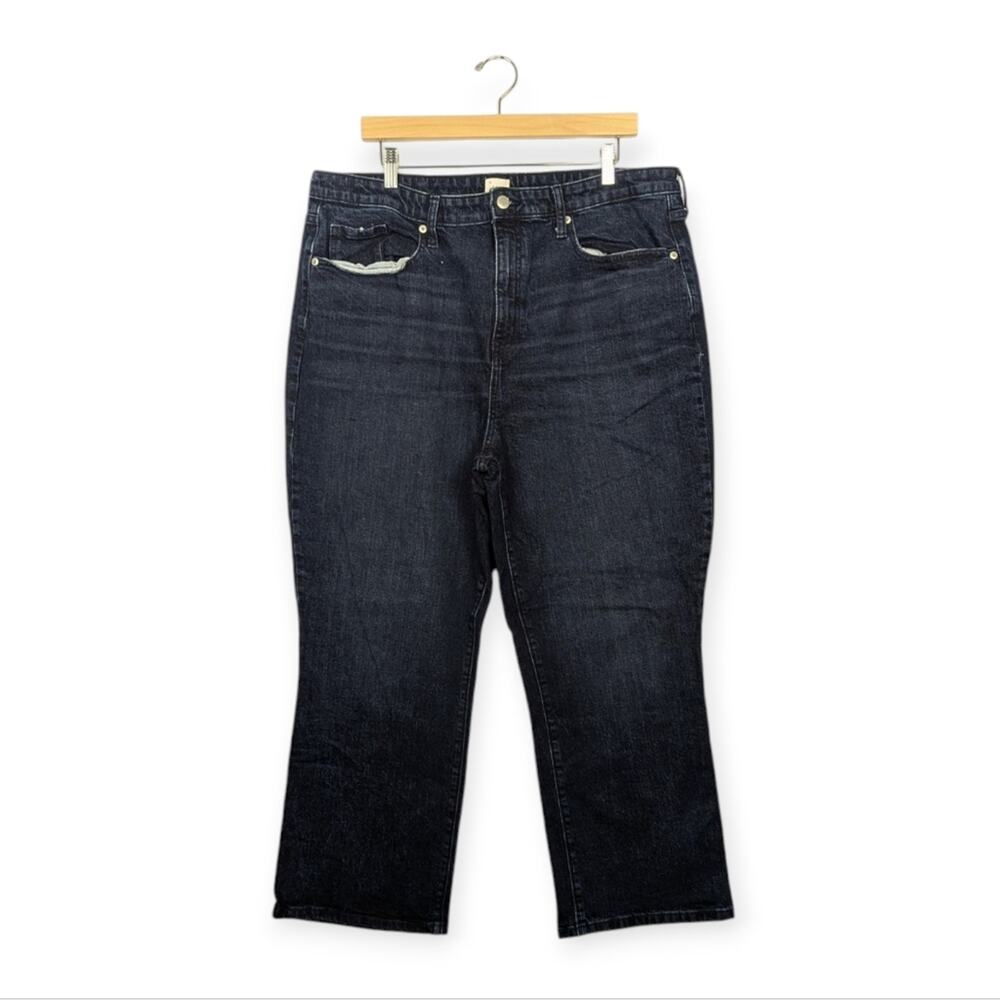 A New Day Dark Wash Mid Rise Cropped Jeans Size 16